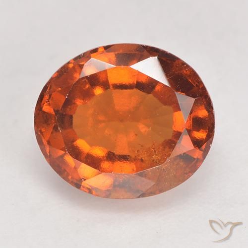 2.82ct Naturale Arancione scuro Granato hessonite, Ovale, VS-SI