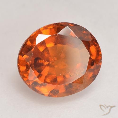 Granato hessonite Arancione scuro naturale da 2.82 ct, Ovale, VS-SI