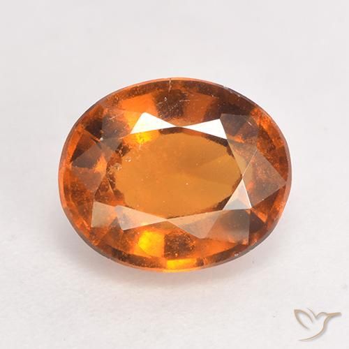 1.96ct Naturale Arancio medio-scuro Granato hessonite, Ovale, VS-SI