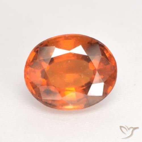 1.76ct Naturale Arancione scuro Granato hessonite, Ovale, VS