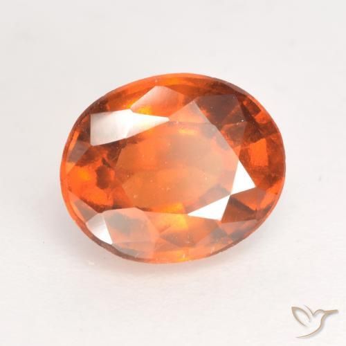 Granato hessonite Arancione scuro naturale da 1.76 ct, Ovale, VS