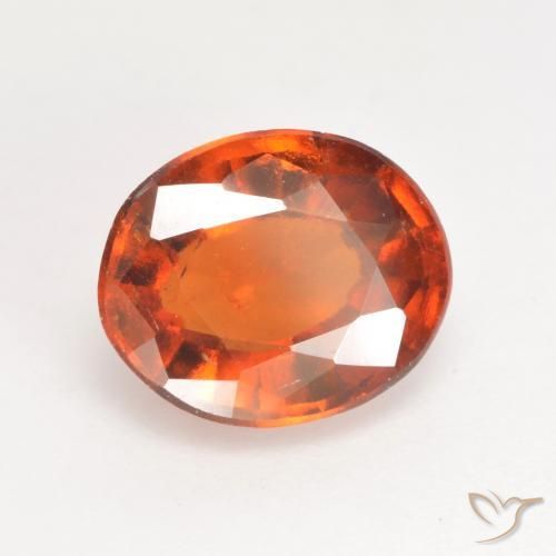 Granato hessonite Arancione scuro naturale da 2.89 ct, Ovale, VS-SI