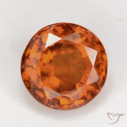 2.31ct Naturale Arancione scuro Granato hessonite, Rotondo, VS-SI
