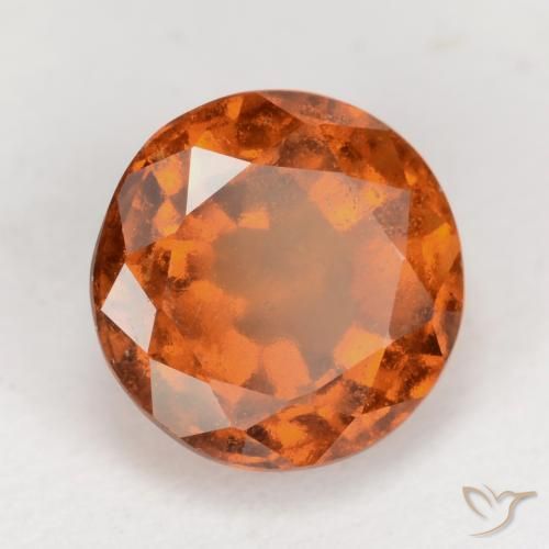 Granato hessonite Arancione scuro naturale da 2.31 ct, Rotondo, VS-SI