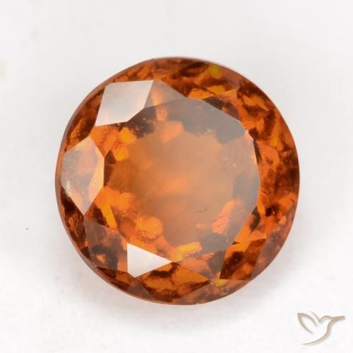 Granato hessonite Arancio medio-scuro naturale da 2.32 ct, Rotondo, VS-SI