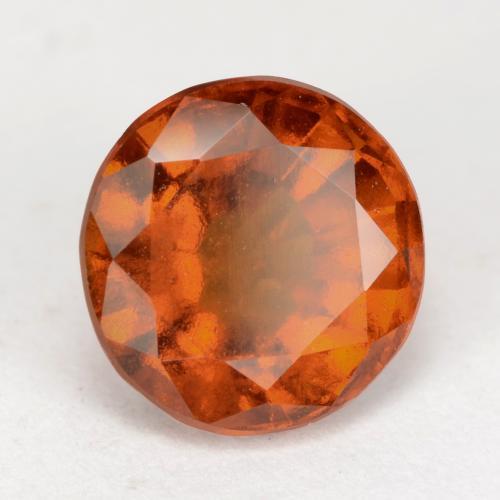 Granato hessonite Arancione scuro naturale da 2.63 ct, Taglio rotondo, VS