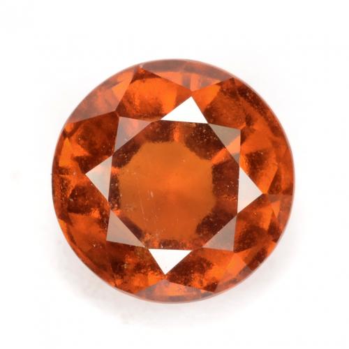 Granato essonite arancio medio naturale da 2,44 ct, taglio rotondo, VS