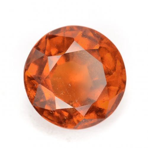 Granato essonite arancio medio naturale da 2,44 ct, taglio rotondo, VS