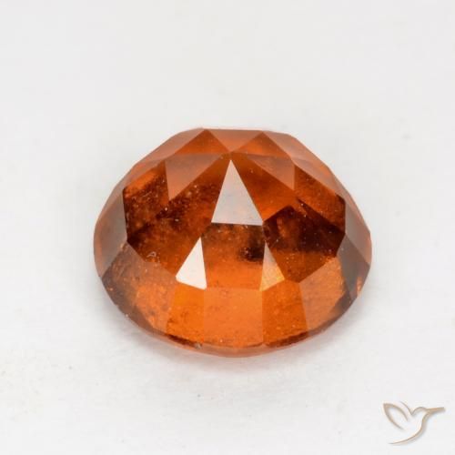 Granato hessonite Arancione scuro naturale da 1.70 ct, Rotondo, VS-SI