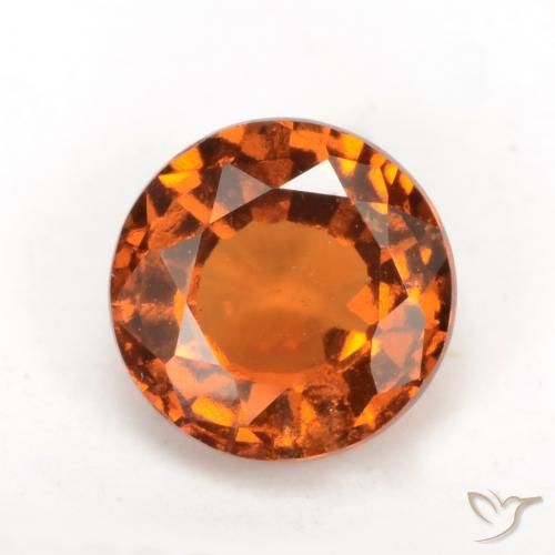 1.61ct Naturale Arancione rossastra Granato hessonite, Rotondo, VS
