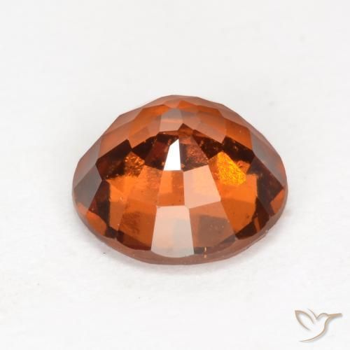 Granato hessonite Arancione rossastra naturale da 1.61 ct, Rotondo, VS