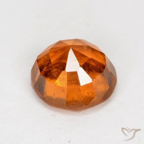Granato hessonite Arancione scuro naturale da 1.43 ct, Rotondo, VS-SI