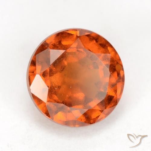 Granato hessonite Arancione scuro naturale da 1.51 ct, Rotondo, VS