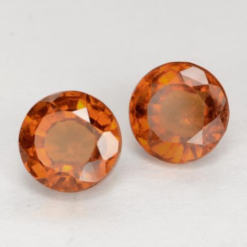 Gemme di Granato hessonite Arancio medio-scuro naturale da 1.77 ct, Taglio rotondo, VS