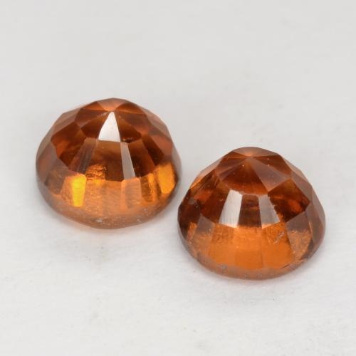 Gemme di Granato hessonite Arancio medio-scuro naturale da 1.77 ct, Taglio rotondo, VS
