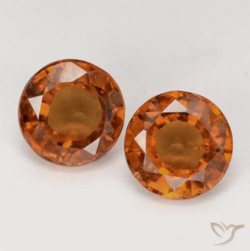 2.53ctw Naturale Arancione Ambra Granato hessonite, Rotondo, VS