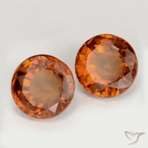 Gemme di Granato hessonite Arancione Ambra naturale da 2.53 ct, Rotondo, VS