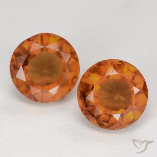2.57ctw Naturale Arancio medio-scuro Granato hessonite, Rotondo, VS