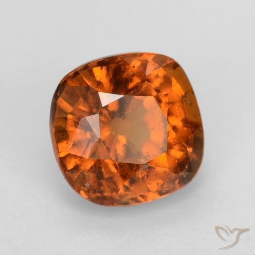 Granato hessonite Arancione scuro naturale da 1.68 ct, Cuscino, VS-SI