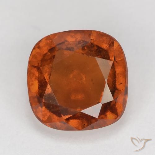 2.13ct Naturale Arancione scuro Granato hessonite, Cuscino, VS-SI