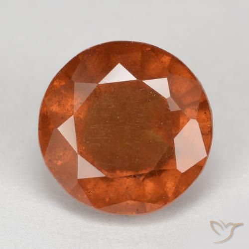 2.87ct Naturale Arancione scuro Granato hessonite, Rotondo, VS-SI