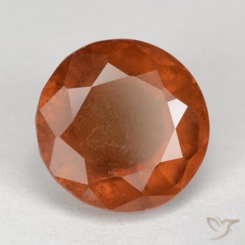 Granato hessonite Arancione scuro naturale da 2.87 ct, Rotondo, VS-SI