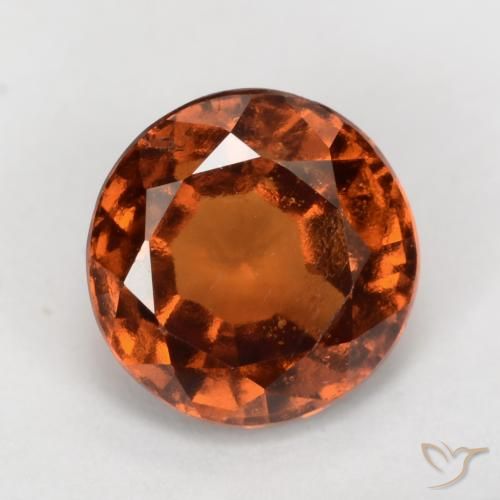 2.10ct Naturale Arancione Ambra Granato hessonite, Rotondo, VS