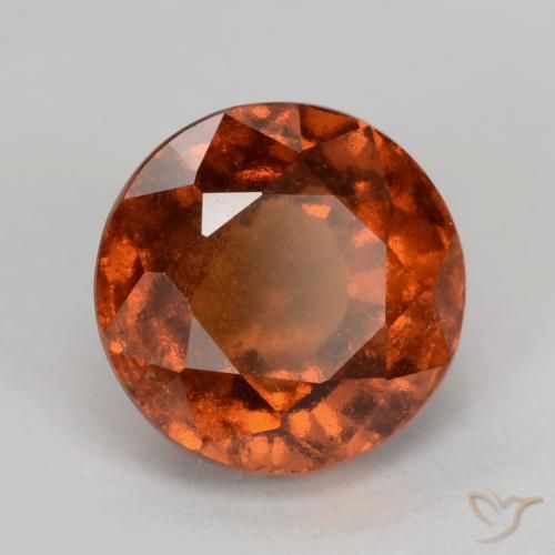 Granato hessonite Arancione scuro naturale da 2.12 ct, Rotondo, VS-SI