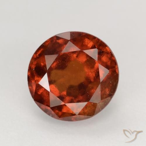 1.75ct Naturale Arancione scuro Granato hessonite, Rotondo, VS-SI