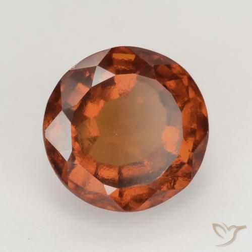 Granato hessonite Arancione scuro naturale da 1.71 ct, Rotondo, VVS-VS