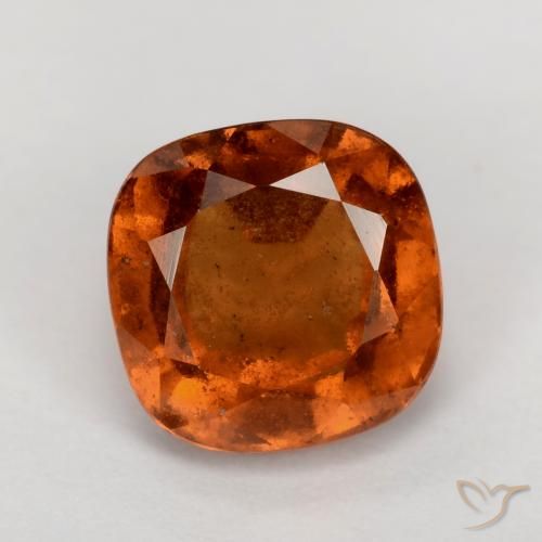 2.06ct Naturale Arancione scuro Granato hessonite, Cuscino, VS-SI