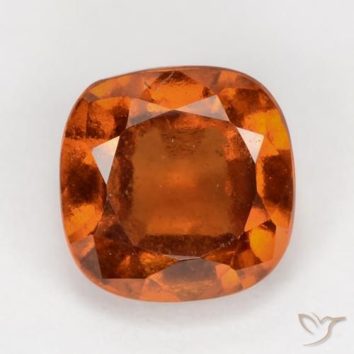 2.19ct Naturale Arancione rossastra Granato hessonite, Cuscino, VS