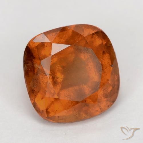 Granato hessonite Arancione rossastra naturale da 2.04 ct, Cuscino, VS-SI