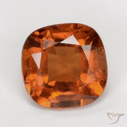 1.74ct Naturale Arancione scuro Granato hessonite, Cuscino, VS