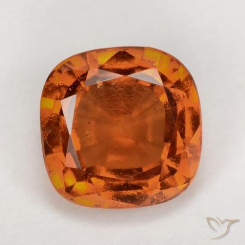 2.10ct Naturale Arancio medio-scuro Granato hessonite, Cuscino, VS