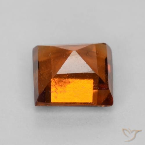 Granato hessonite Arancione Ambra naturale da 1.24 ct, Quadrato, VS-SI