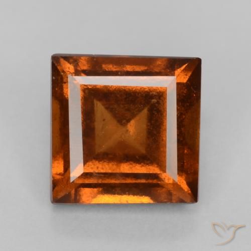 1.32ct Naturale Arancione scuro Granato hessonite, Quadrato, VS-SI