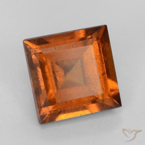Granato hessonite Arancione scuro naturale da 1.32 ct, Quadrato, VS-SI