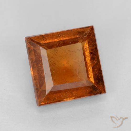 Granato hessonite Arancione scuro naturale da 1.32 ct, Quadrato, VS-SI