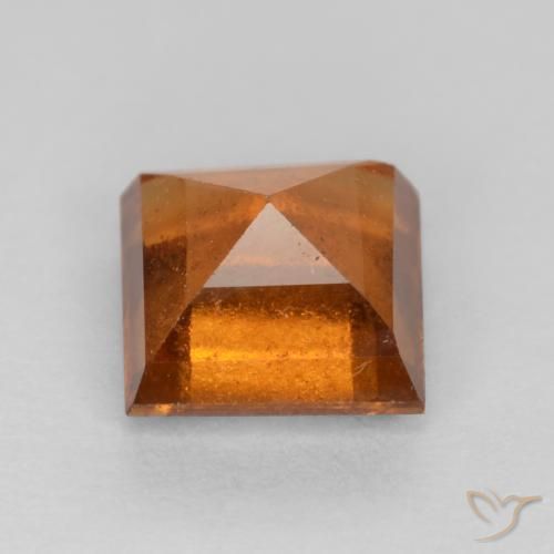 Granato hessonite Arancione scuro naturale da 1.32 ct, Quadrato, VS-SI