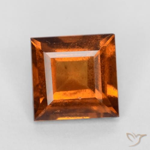 1.31ct Naturale Arancione Ambra Granato hessonite, Quadrato, VS-SI