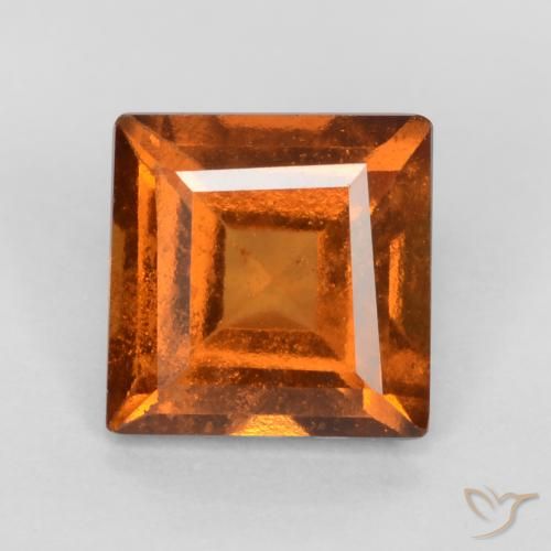 1.16ct Naturale Arancio Medio Granato hessonite, Quadrato, VS-SI
