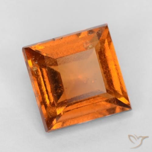 Granato hessonite Arancione scuro naturale da 1.33 ct, Quadrato, VS-SI