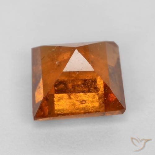 Granato hessonite Arancio medio-scuro naturale da 0.89 ct, Quadrato, VS-SI