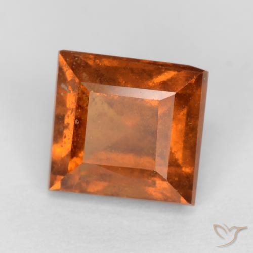 Granato hessonite Arancione scuro naturale da 1.43 ct, Quadrato, VS-SI