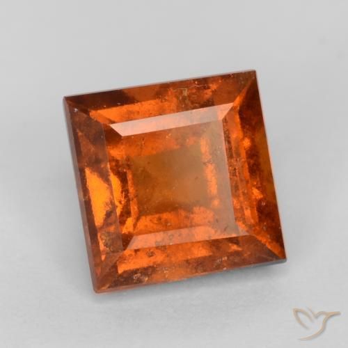 Granato hessonite Arancione scuro naturale da 1.44 ct, Quadrato, VS-SI