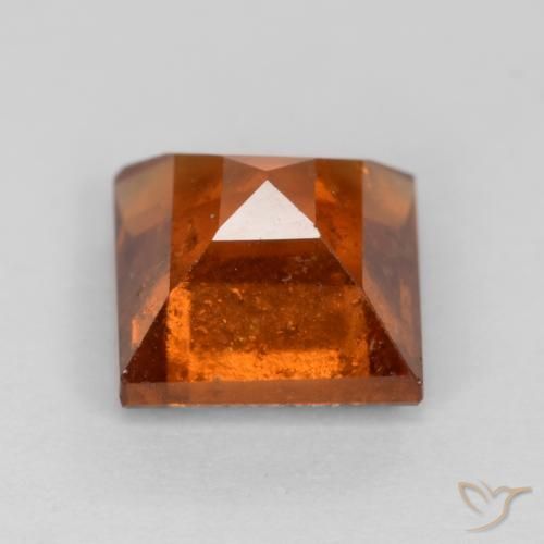 Granato hessonite Arancione scuro naturale da 1.44 ct, Quadrato, VS-SI