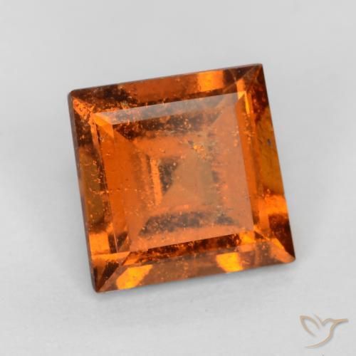 Granato hessonite Arancione rossastra naturale da 1.18 ct, Quadrato, SI
