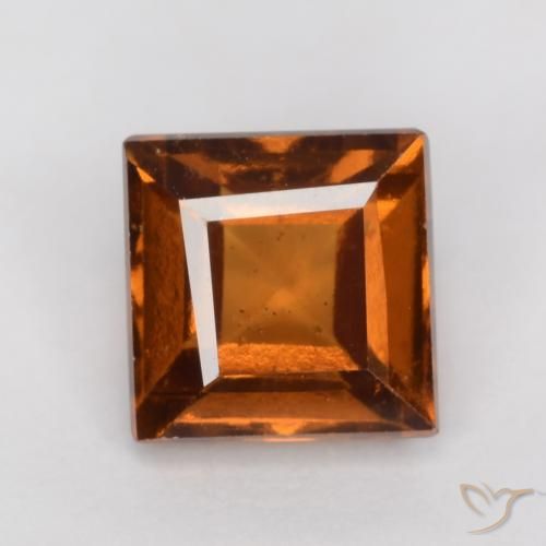1.41ct Naturale Arancione scuro Granato hessonite, Quadrato, VS
