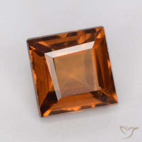 Granato hessonite Arancione scuro naturale da 1.41 ct, Quadrato, VS